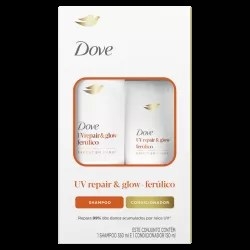 Kit Dove Uv Repair  Glow Ferulico Sh 350Ml Con 175Ml
