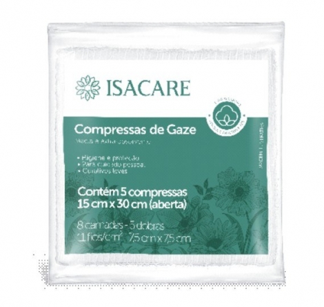 Compressa De Gaze Isacare Nao Esteril 05Un
