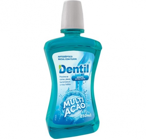 Enxaguante Bucal Dentil 250Ml Multi Acao Menta C Fluor$