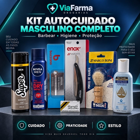 KIT AUTOCUIDADO MASCULINO COMPLETO