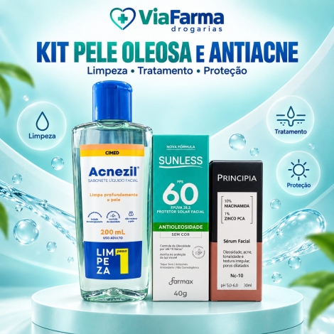 Kit Pele Oleosa e Antiacne