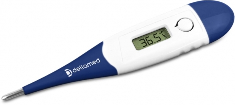 Termometro Clinico Haste Flex Azul-Dlm